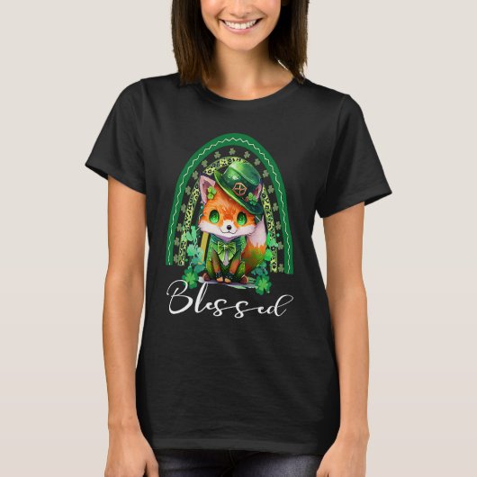 St Patricks Gesegneter Süßer Regenbogen Liebenswer T-Shirt (Vorderseite)