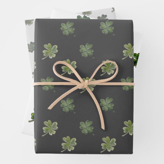St Patrick's Gift Wrapping Sheets - Set von 3 Geschenkpapier Set (Beispiel)