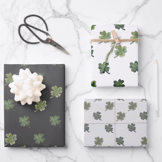 St Patrick's Gift Wrapping Sheets - Set von 3 Geschenkpapier Set (Vorderseite)
