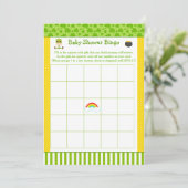 St Patricks Girl Baby Dusche Party Bingo Einladung (Stehend Vorderseite)