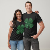 St Patricks Glitzer Effect Clover Long Sleeve T T-Shirt (Unisex)