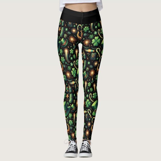 St. Patricks Glück Leggings (Vorderseite)