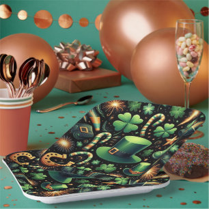 St. Patricks Glück Pappteller