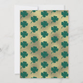 St. Patricks Glücklicher Erster Geburtstag Grüner Einladung (Rückseite)