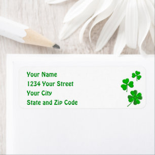 St. Patricks Glückskleeblatt Personalisierte Adres