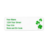 St. Patricks Glückskleeblatt Personalisierte Adres (Vorne)
