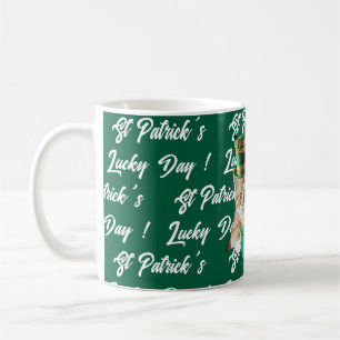 St. Patricks Glückstag Süße Katze Koboldhut, Kaffeetasse