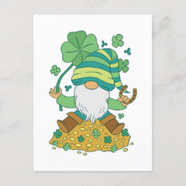 St. Patrick's Gnome Postkarte