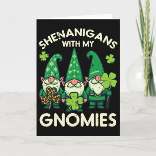 St Patricks Gnome Schabernack mit Gnomies Männern Karte