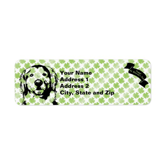 St Patricks Golden Retriever Silhouette - Corona (Vorne)