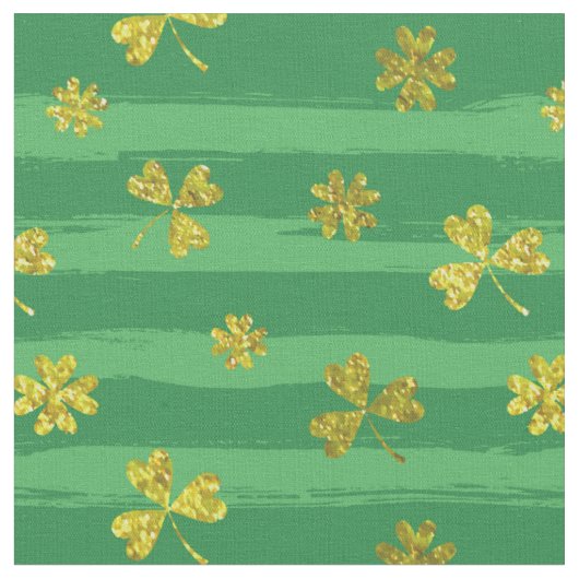 st patricks golden shamrocks Stoff (Nahaufnahme)
