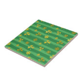 St Patricks goldene Kleeblätter Fliese (Seite)