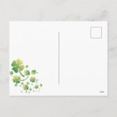 St. Patricks Gradient Clover Feiertagspostkarte (Rückseite)