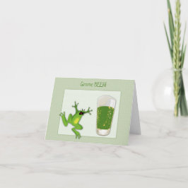 St. Patrick's Green Beer and Frog card Karte