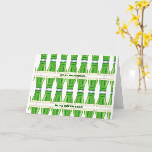St. Patrick's Green Beer Pattern Karte (Gelbe Blume)