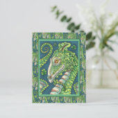ST. PATRICK'S GREEN KLEEBLATT DRAGON, IRISH FANTAS POSTKARTE (Stehend Vorderseite)