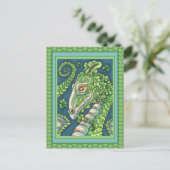 ST. PATRICK'S GREEN KLEEBLATT DRAGON, IRISH FANTAS POSTKARTE (Stehend Vorderseite)