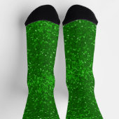 St. Patrick's green sparkling glitter pattern Socken (Oben)