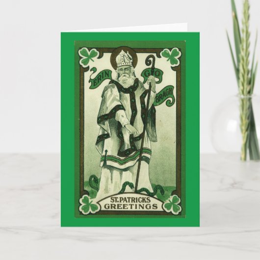 St. Patricks Greetings (Erin Go Braugh) Karte (Vorderseite)