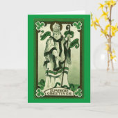 St. Patricks Greetings (Erin Go Braugh) Karte (Gelbe Blume)
