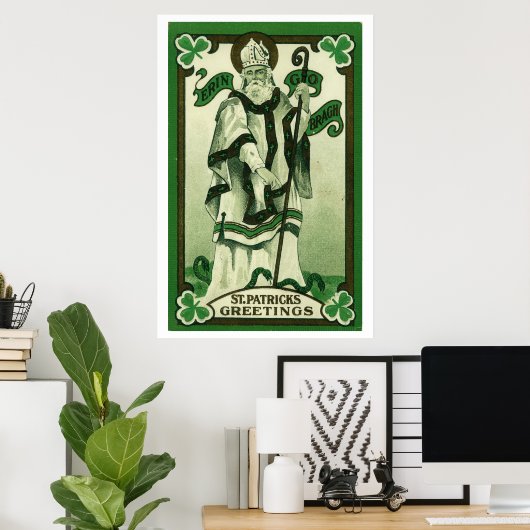 St. Patricks Greetings (Erin Go Braugh) Poster (Heimbüro)