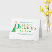 St. Patricks Gruß von weit weg Kleeblättern Karte (Gelbe Blume)