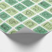 St. Patrick's Hand Drawn Icons ID635 Geschenkpapier (Ecke)