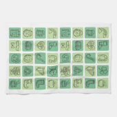 St. Patrick's Hand Drawn Icons ID635 Geschirrtuch (Horizontal)