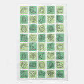 St. Patrick's Hand Drawn Icons ID635 Geschirrtuch (Vertikal)