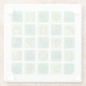 St. Patrick's Hand Drawn Icons ID635 Glasuntersetzer (Rückseite)