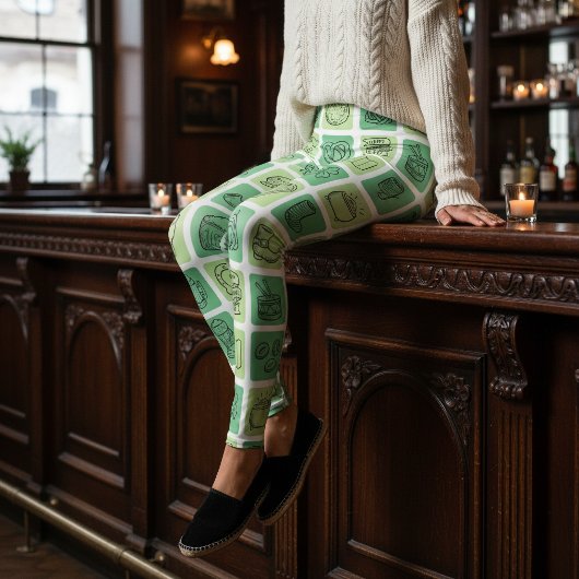 St. Patrick's Hand Drawn Icons ID635 Leggings