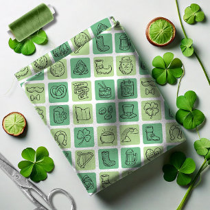 St. Patrick's Handgezeichnete Icons ID635 Stoff