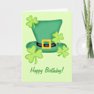 St. Patrick's Happy Birthday Kleeblatt Karte