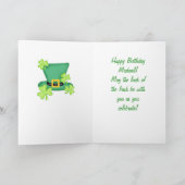St. Patrick's Happy Birthday Name Personalisiert Karte (Innenseite)