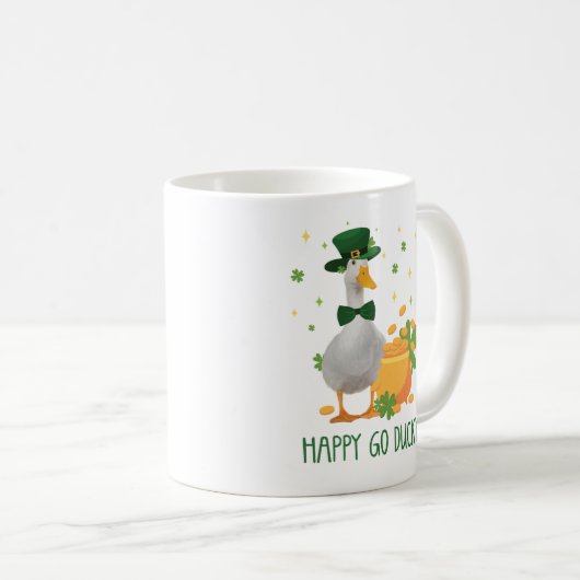 St. Patricks Happy Go Ducky Kaffeetasse (VorderseiteRechts)