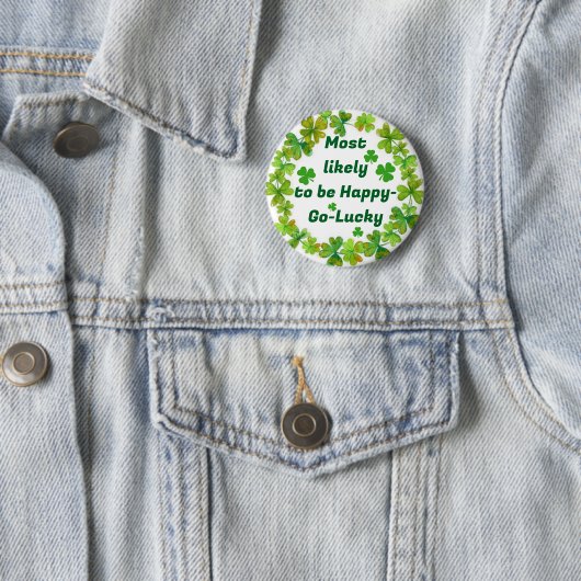 St. Patrick's Happy Go Lucky Button (Beispiel)
