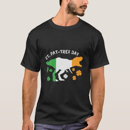 St Patrick's HAPPY ST PAREX DAY Rex Dinosaur Irish T-Shirt (Vorderseite)