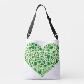 St Patricks Heart Crossbody Bag Tragetaschen Mit Langen Trägern (Rückseite)