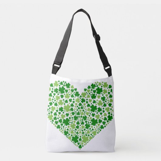 St Patricks Heart Crossbody Bag Tragetaschen Mit Langen Trägern (Vorderseite)