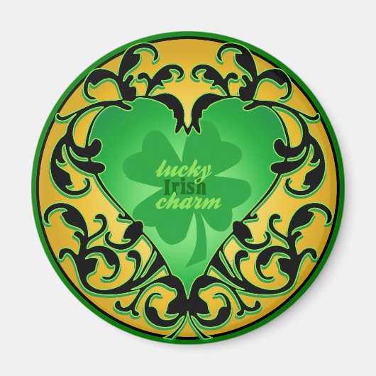 St. Patrick's Heart Lucky Charm Magnet (Vorne)