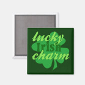 St. Patrick's Heart Lucky Charm Magnet (Vorderseite/Rückseite)