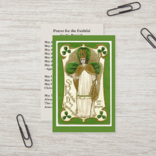 St. Patrick's Holy Card mit schönem Gebet Visitenkarte