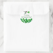 St. Patrick's Hummingbird Runder Aufkleber (Tasche)