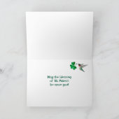 St. Patrick's Hummingbirds Feiertagskarte (Innenseite)