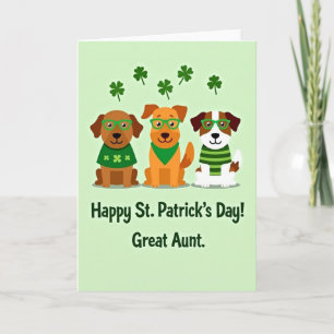 St. Patricks Hunde Großtante Karte