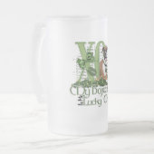 St. Patricks - ich Glücksbringer - Boxer - Vindy Mattglas Bierglas (Vorderseite Links)