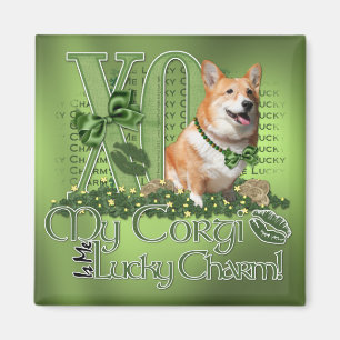 St. Patricks - ich Glücksbringer - Corgi - Owen Magnet