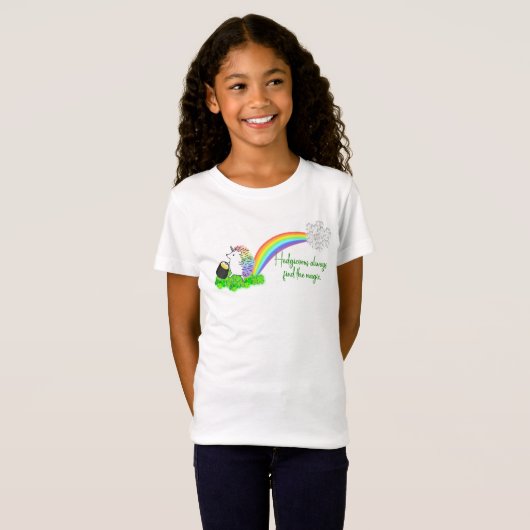 St. Patrick's Igel Unicorn mit Gold T-Shirt (Vorne ganz)