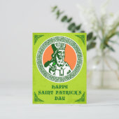 St. Patricks im Vintagen Stil Postkarte (Stehend Vorderseite)