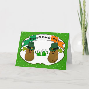 St Patricks irische Kartoffel personalisiert Karte